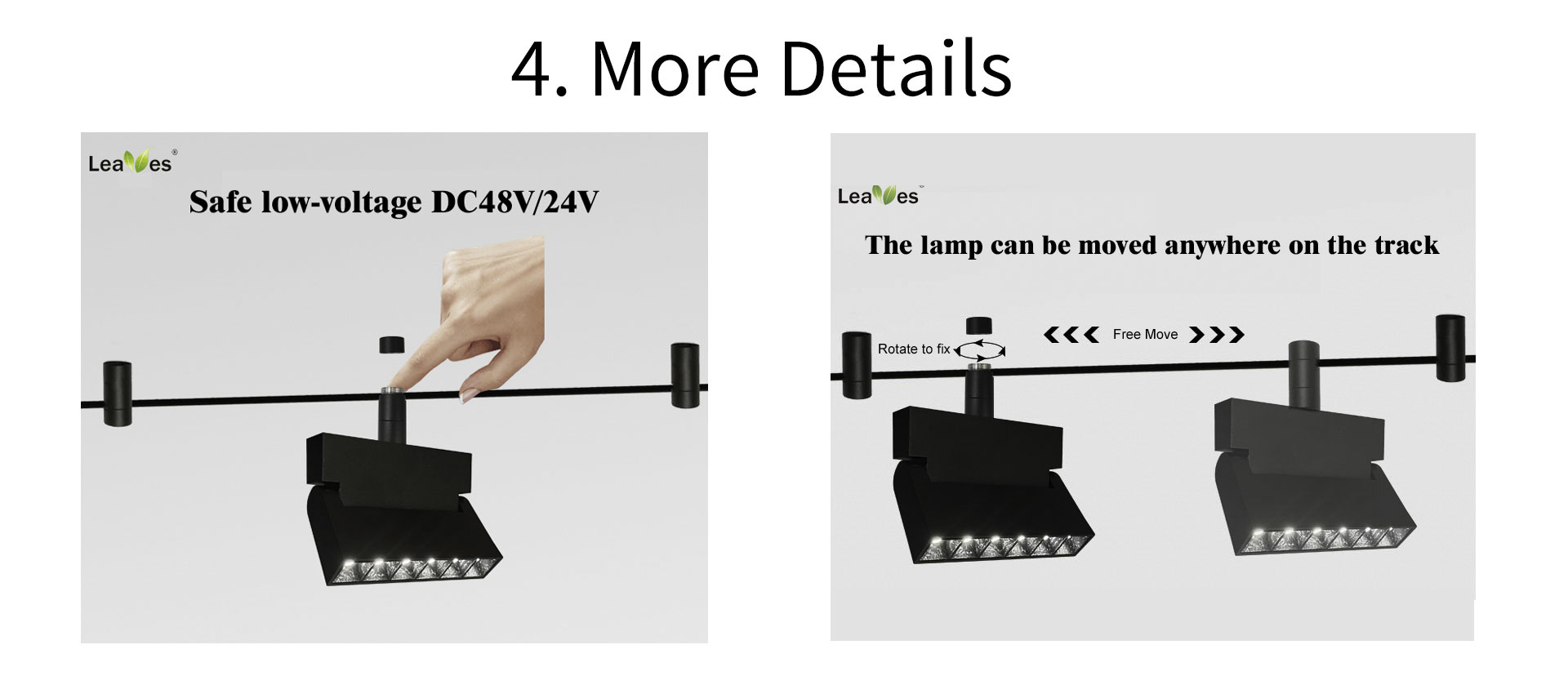 Sample box Euro Modern Flexible Track Light LED spotlight pendant creative light