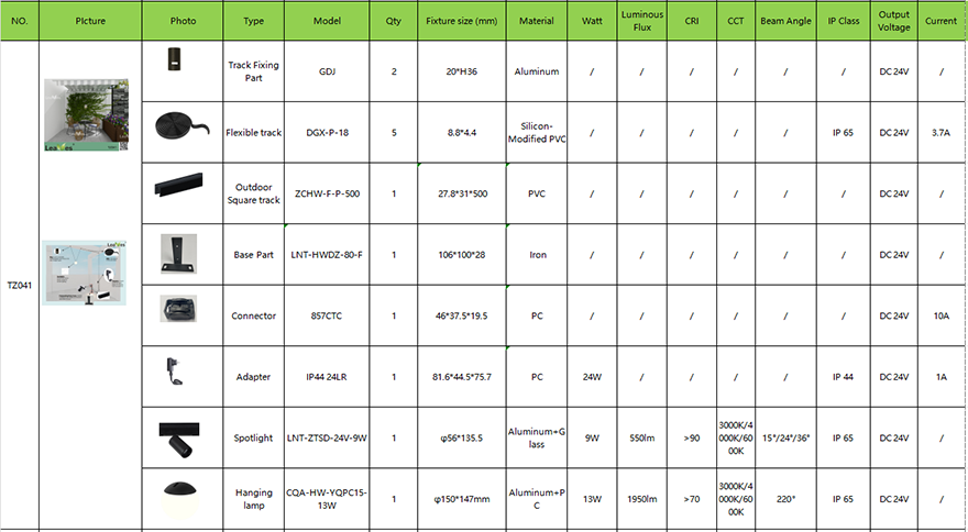 Outdoor track light kit-TZ041