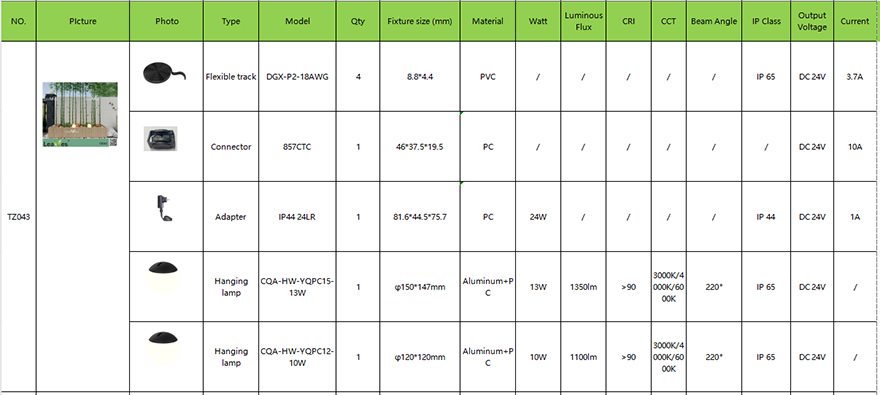 Outdoor track light kit-TZ043