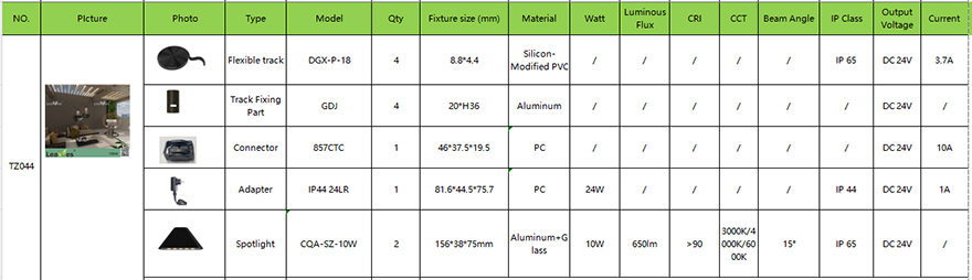 Outdoor track light kit-TZ044