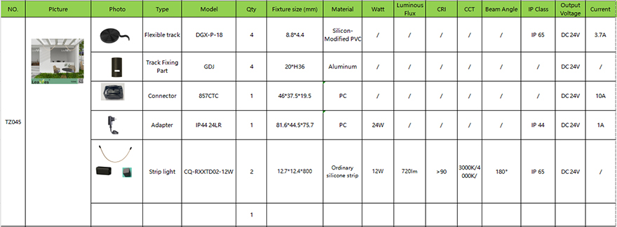 Outdoor track light kit-TZ045