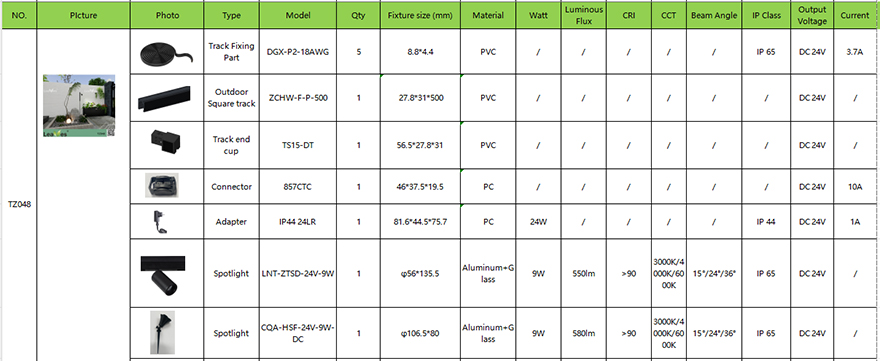 Outdoor track light kit-TZ048