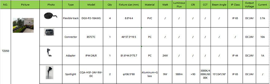 Outdoor track light kit-TZ050
