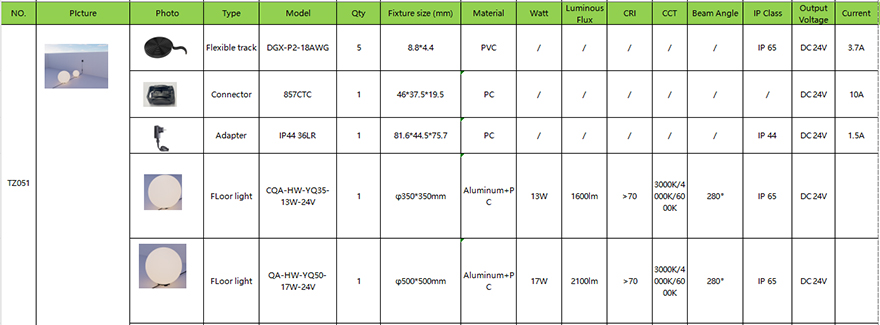 Outdoor track light kit-TZ051